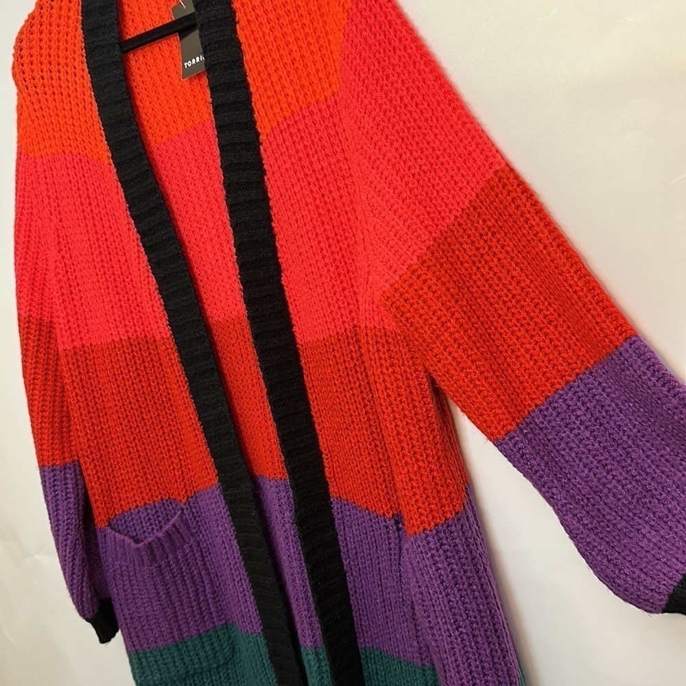 Torrid CHUNKY DUSTER BALLOON SLEEVE SWEATER - Picture 9 of 10